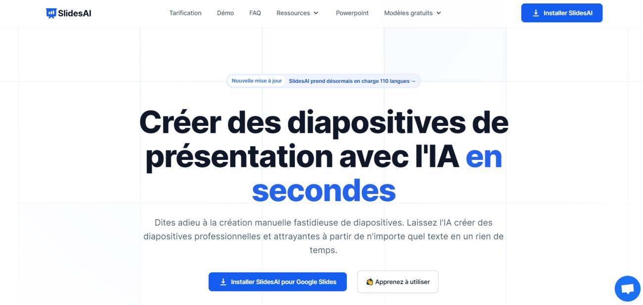 slides ai présentation powerpoint gratuit