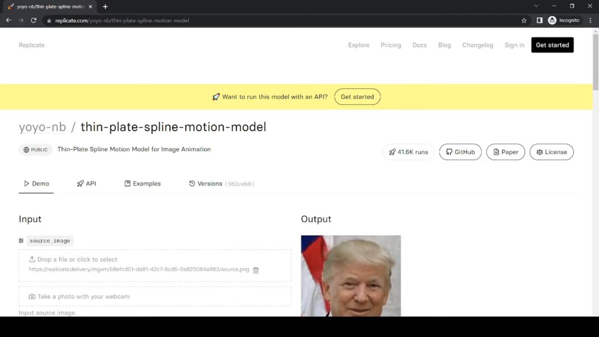 DeepFakes gratuit avec replicate