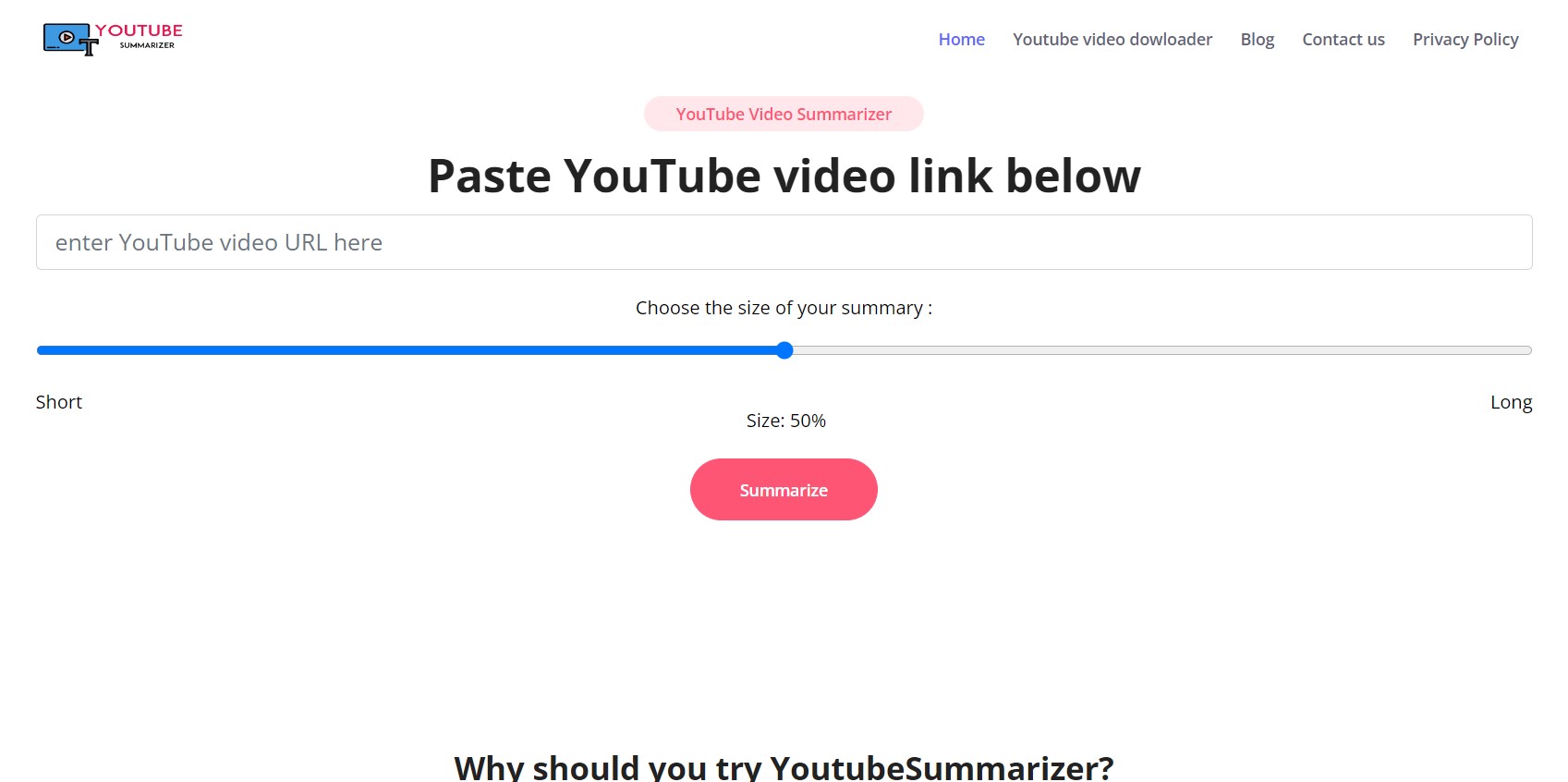 youtube-summarizer-interface